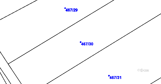 Parcela st. 467/30 v KÚ Seč, Katastrální mapa