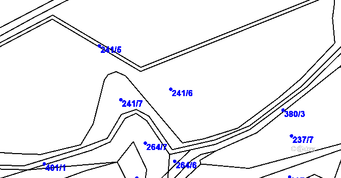 Parcela st. 241/6 v KÚ Sedčice, Katastrální mapa