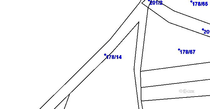 Parcela st. 178/14 v KÚ Sedčice, Katastrální mapa