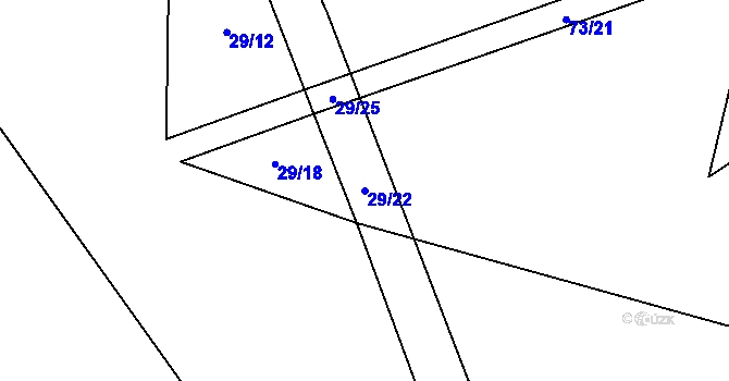 Parcela st. 29/22 v KÚ Sedčice, Katastrální mapa