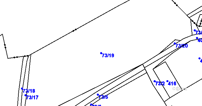Parcela st. 73/19 v KÚ Sedčice, Katastrální mapa