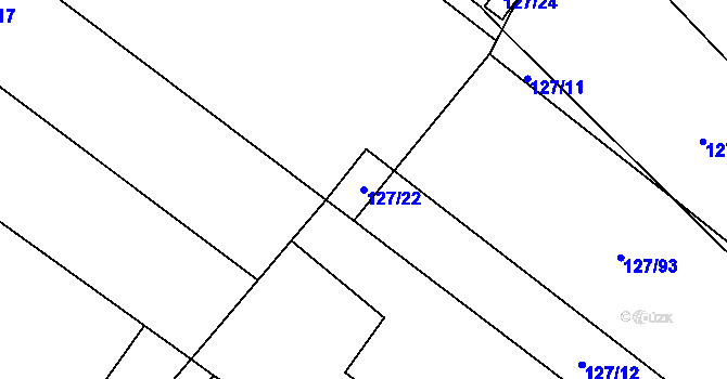 Parcela st. 127/22 v KÚ Sedlatice, Katastrální mapa
