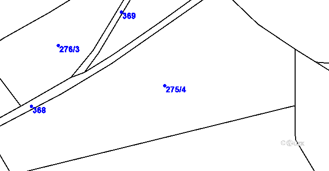 Parcela st. 275/4 v KÚ Sedlatice, Katastrální mapa
