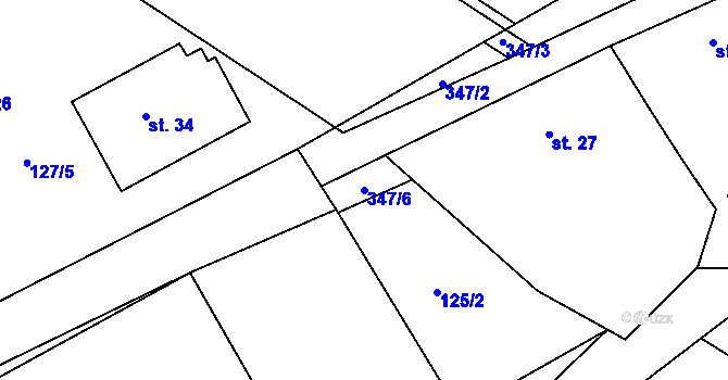 Parcela st. 347/6 v KÚ Sedlatice, Katastrální mapa