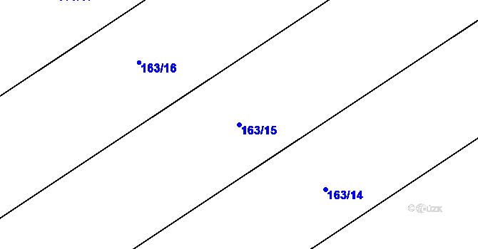 Parcela st. 163/15 v KÚ Sedlatice, Katastrální mapa