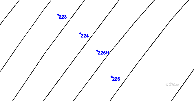 Parcela st. 225/1 v KÚ Sedlatice, Katastrální mapa