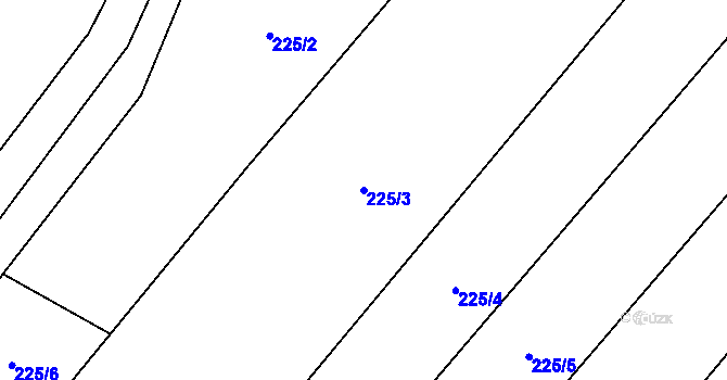 Parcela st. 225/3 v KÚ Sedlatice, Katastrální mapa