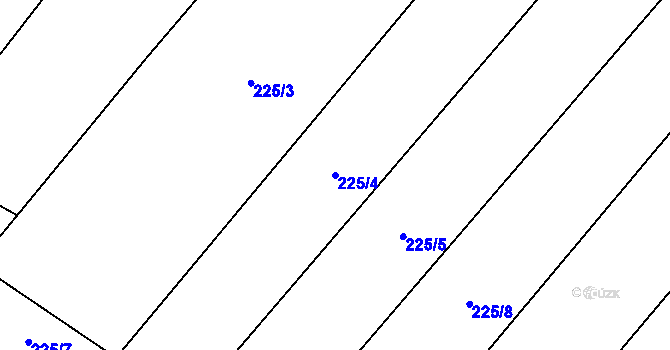 Parcela st. 225/4 v KÚ Sedlatice, Katastrální mapa