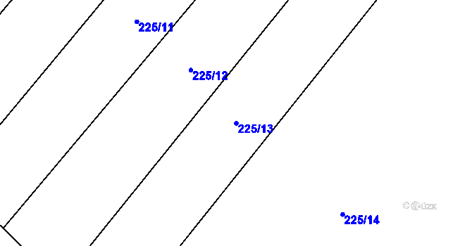 Parcela st. 225/13 v KÚ Sedlatice, Katastrální mapa