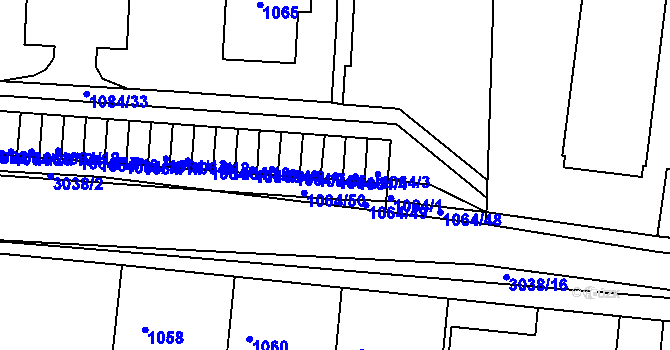 Parcela st. 1064/5 v KÚ Sedlčany, Katastrální mapa