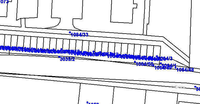 Parcela st. 1064/12 v KÚ Sedlčany, Katastrální mapa