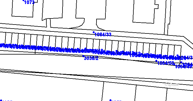 Parcela st. 1064/16 v KÚ Sedlčany, Katastrální mapa