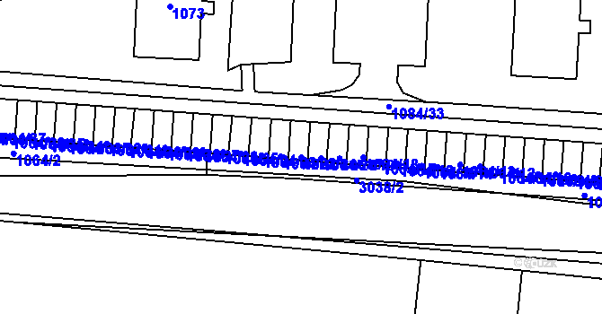 Parcela st. 1064/21 v KÚ Sedlčany, Katastrální mapa