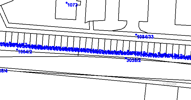 Parcela st. 1064/23 v KÚ Sedlčany, Katastrální mapa