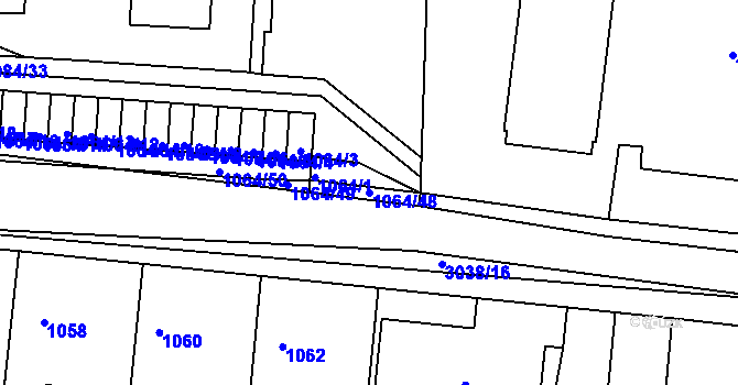 Parcela st. 1064/48 v KÚ Sedlčany, Katastrální mapa