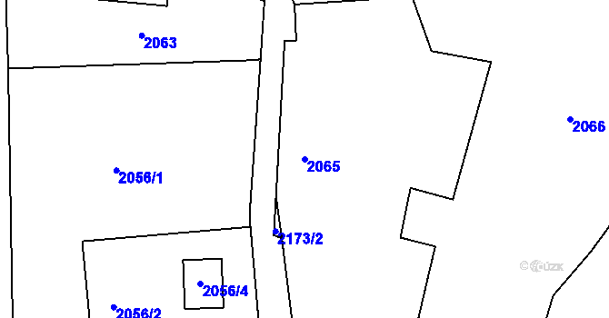 Parcela st. 2065 v KÚ Sedlčany, Katastrální mapa