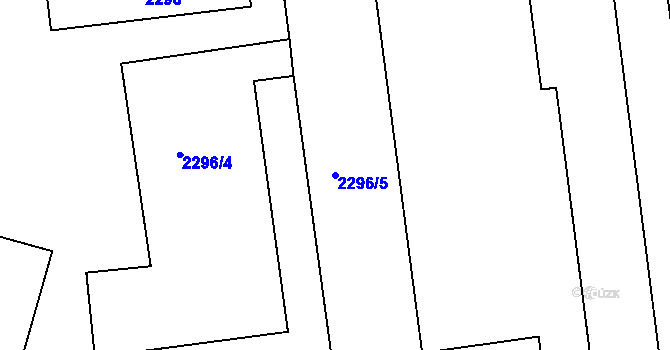 Parcela st. 2296/5 v KÚ Sedlčany, Katastrální mapa