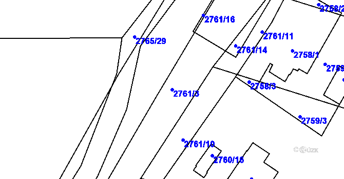 Parcela st. 2761/3 v KÚ Sedlčany, Katastrální mapa