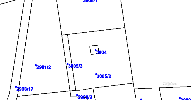 Parcela st. 3004 v KÚ Sedlčany, Katastrální mapa
