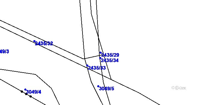 Parcela st. 2435/29 v KÚ Sedlčany, Katastrální mapa