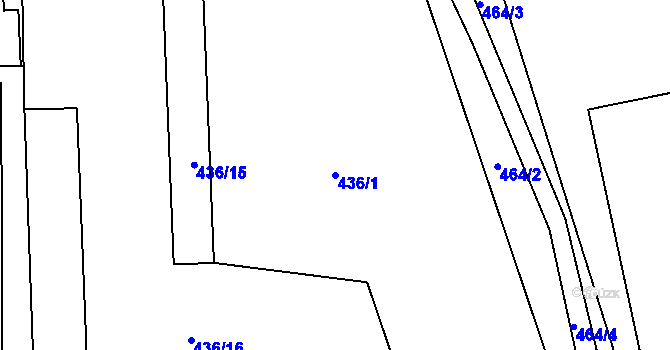 Parcela st. 436/1 v KÚ Sedlčany, Katastrální mapa