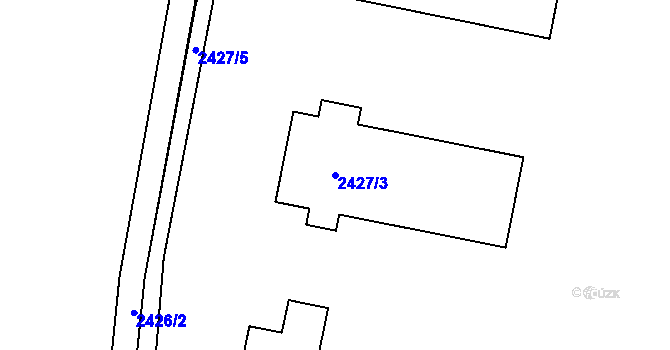 Parcela st. 2427/3 v KÚ Sedlčany, Katastrální mapa