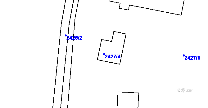 Parcela st. 2427/4 v KÚ Sedlčany, Katastrální mapa