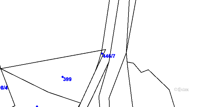 Parcela st. 446/7 v KÚ Sedlčany, Katastrální mapa
