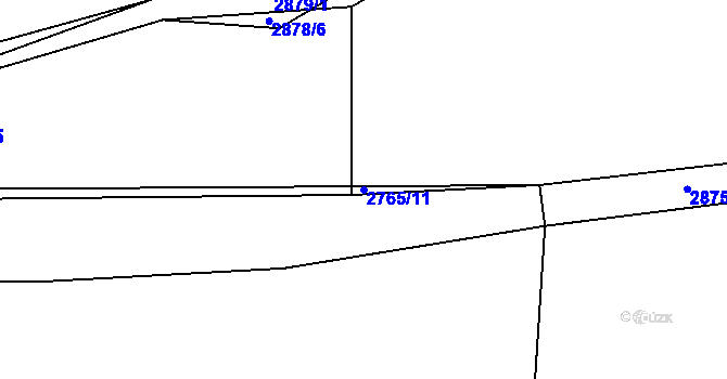 Parcela st. 2765/11 v KÚ Sedlčany, Katastrální mapa