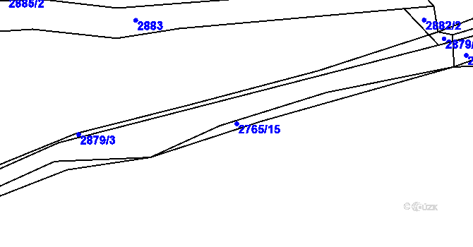 Parcela st. 2765/15 v KÚ Sedlčany, Katastrální mapa