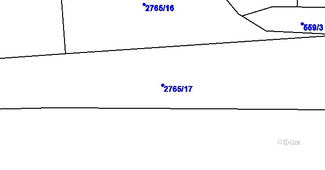 Parcela st. 2765/17 v KÚ Sedlčany, Katastrální mapa