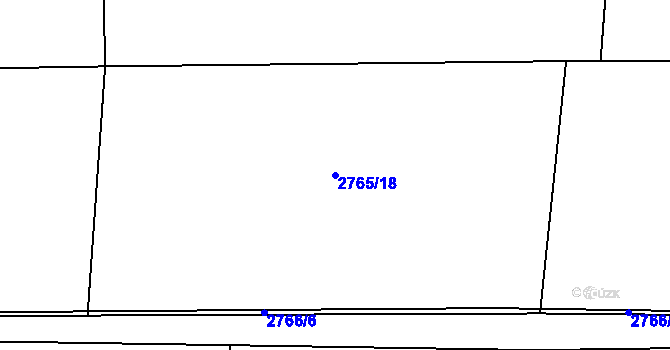 Parcela st. 2765/18 v KÚ Sedlčany, Katastrální mapa