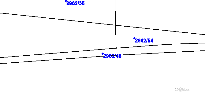 Parcela st. 2962/48 v KÚ Sedlčany, Katastrální mapa