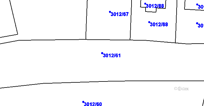Parcela st. 3012/61 v KÚ Sedlčany, Katastrální mapa