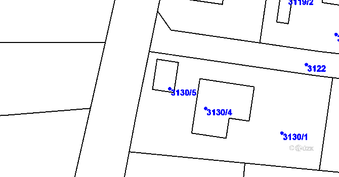 Parcela st. 3130/5 v KÚ Sedlčany, Katastrální mapa