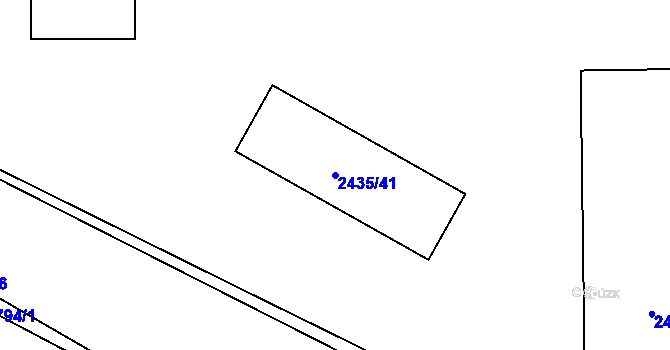 Parcela st. 2435/41 v KÚ Sedlčany, Katastrální mapa