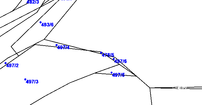 Parcela st. 478/5 v KÚ Sestrouň, Katastrální mapa