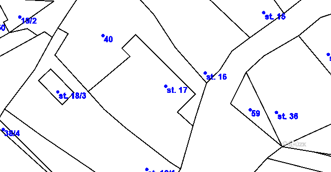 Parcela st. 17 v KÚ Sedlec u Mšena, Katastrální mapa