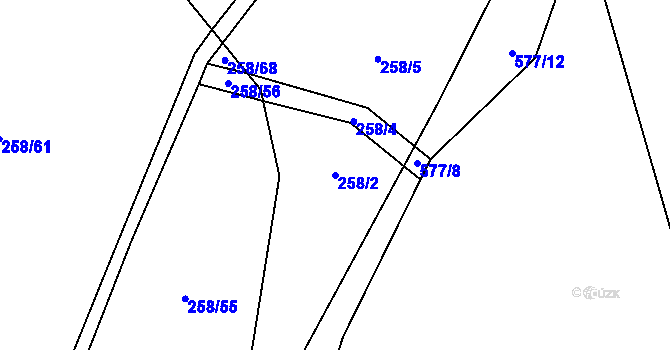 Parcela st. 258/2 v KÚ Sedlec u Mšena, Katastrální mapa