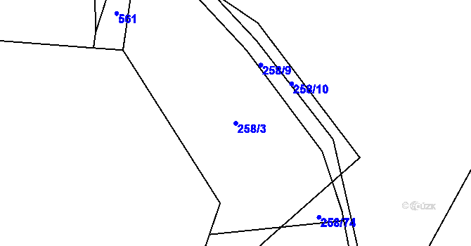Parcela st. 258/3 v KÚ Sedlec u Mšena, Katastrální mapa
