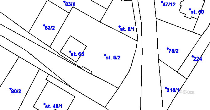 Parcela st. 6/2 v KÚ Sedlec u Líbeznic, Katastrální mapa