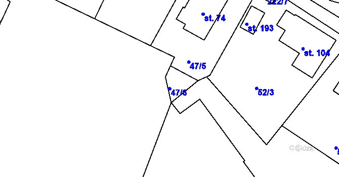 Parcela st. 47/6 v KÚ Sedlec u Líbeznic, Katastrální mapa