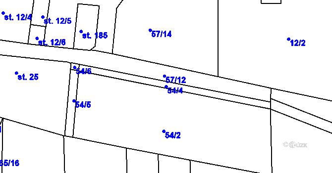 Parcela st. 54/4 v KÚ Sedlec u Líbeznic, Katastrální mapa