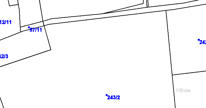 Parcela st. 242/2 v KÚ Sedlec u Líbeznic, Katastrální mapa