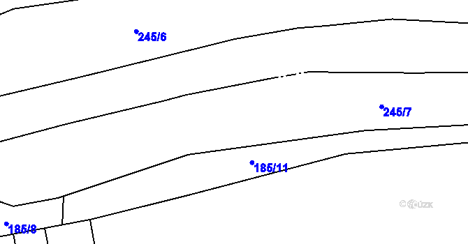 Parcela st. 245/5 v KÚ Sedlec u Líbeznic, Katastrální mapa
