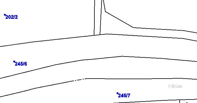 Parcela st. 245/9 v KÚ Sedlec u Líbeznic, Katastrální mapa