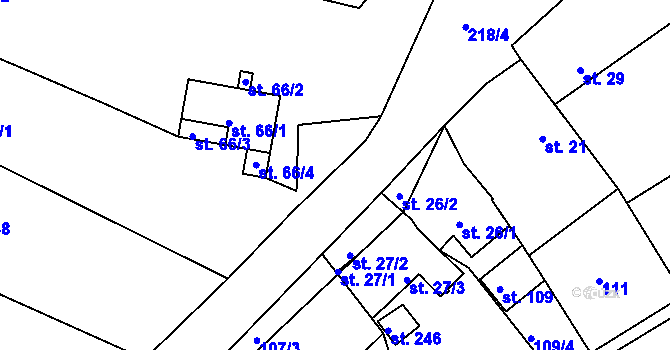 Parcela st. 232/13 v KÚ Sedlec u Líbeznic, Katastrální mapa