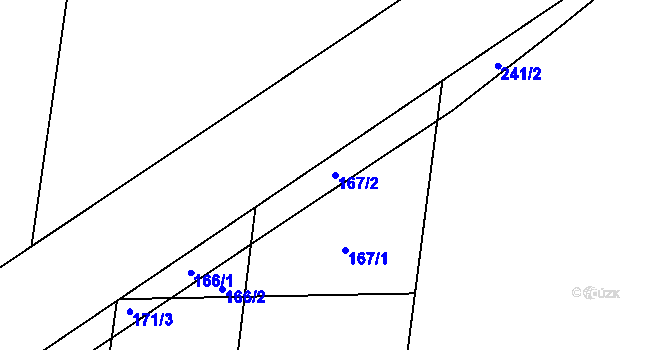 Parcela st. 167/2 v KÚ Sedlec u Líbeznic, Katastrální mapa