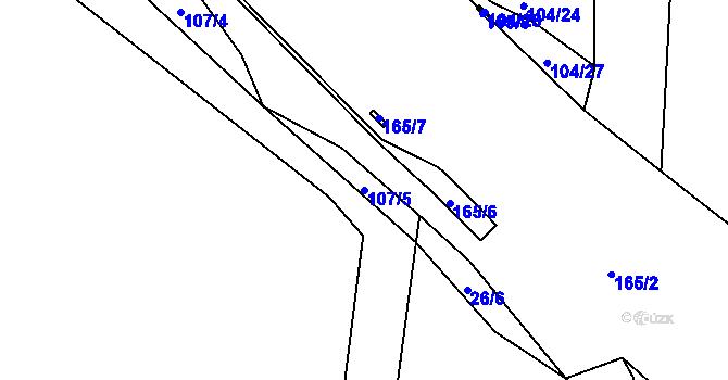 Parcela st. 107/5 v KÚ Sedlec u Českých Budějovic, Katastrální mapa