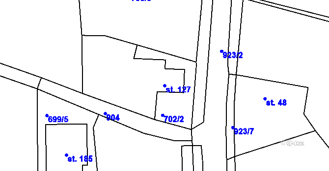 Parcela st. 127 v KÚ Čankov, Katastrální mapa